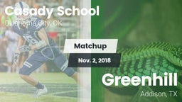 Matchup: Casady  vs. Greenhill  2018