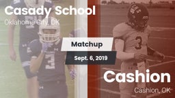 Matchup: Casady  vs. Cashion  2019