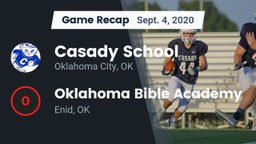 Recap: Casady School vs. Oklahoma Bible Academy 2020