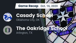 Recap: Casady School vs. The Oakridge School 2020