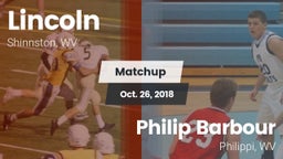 Matchup: Lincoln  vs. Philip Barbour  2018