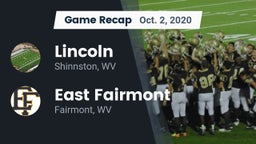 Recap: Lincoln  vs. East Fairmont  2020