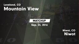 Matchup: Mountain View High vs. Niwot  2016