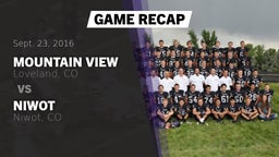 Recap: Mountain View  vs. Niwot  2016