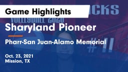 Sharyland Pioneer  vs Pharr-San Juan-Alamo Memorial  Game Highlights - Oct. 23, 2021