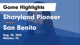Sharyland Pioneer  vs San Benito  Game Highlights - Aug. 25, 2022