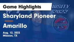 Sharyland Pioneer  vs Amarillo  Game Highlights - Aug. 12, 2023