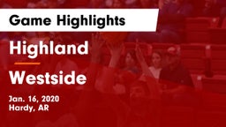 Highland  vs Westside  Game Highlights - Jan. 16, 2020