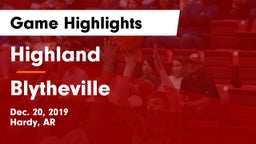 Highland  vs Blytheville  Game Highlights - Dec. 20, 2019