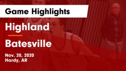 Highland  vs Batesville  Game Highlights - Nov. 20, 2020