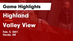 Highland  vs Valley View  Game Highlights - Feb. 5, 2021