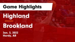 Highland  vs Brookland  Game Highlights - Jan. 3, 2022
