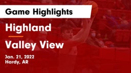 Highland  vs Valley View  Game Highlights - Jan. 21, 2022