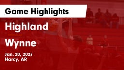 Highland  vs Wynne  Game Highlights - Jan. 20, 2023