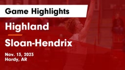 Highland  vs Sloan-Hendrix  Game Highlights - Nov. 13, 2023