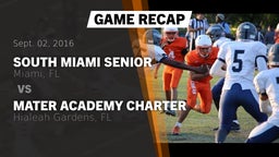 Recap: South Miami Senior  vs. Mater Academy Charter  2016