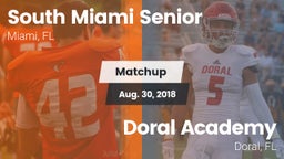 Matchup: South Miami Senior vs. Doral Academy  2018