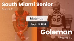 Matchup: South Miami Senior vs. Goleman  2018