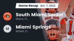 Recap: South Miami Senior  vs. Miami Springs  2022