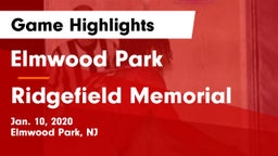 Elmwood Park  vs Ridgefield Memorial  Game Highlights - Jan. 10, 2020