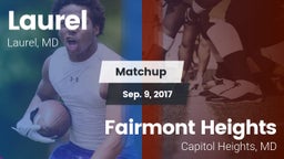 Matchup: Laurel  vs. Fairmont Heights  2017