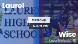 Matchup: Laurel  vs. Wise  2017