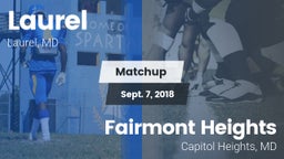 Matchup: Laurel  vs. Fairmont Heights  2018