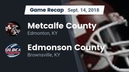 Recap: Metcalfe County  vs. Edmonson County  2018
