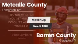 Matchup: Metcalfe County vs. Barren County  2020