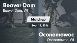 Matchup: Beaver Dam High vs. Oconomowoc  2016