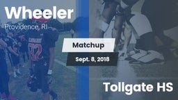 Matchup: Wheeler vs. Tollgate HS 2018