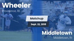 Matchup: Wheeler vs. Middletown  2018