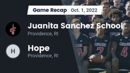 Recap: Juanita Sanchez School vs. Hope  2022