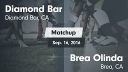 Matchup: Diamond Bar High vs. Brea Olinda  2016
