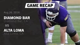 Recap: Diamond Bar  vs. Alta Loma  2016