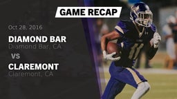 Recap: Diamond Bar  vs. Claremont  2016