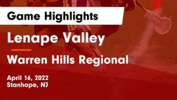 Lenape Valley  vs Warren Hills Regional  Game Highlights - April 16, 2022