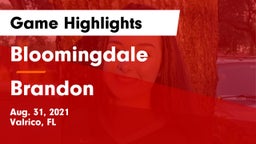 Bloomingdale  vs Brandon  Game Highlights - Aug. 31, 2021