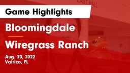 Bloomingdale  vs Wiregrass Ranch Game Highlights - Aug. 20, 2022