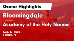 Bloomingdale  vs Academy of the Holy Names Game Highlights - Aug. 17, 2023