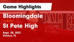 Bloomingdale  vs St Pete High Game Highlights - Sept. 30, 2023
