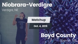 Matchup: Niobrara-Verdigre Hi vs. Boyd County 2019