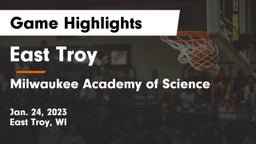 East Troy  vs Milwaukee Academy of Science  Game Highlights - Jan. 24, 2023