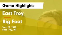 East Troy  vs Big Foot  Game Highlights - Jan. 23, 2020