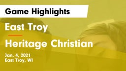 East Troy  vs Heritage Christian  Game Highlights - Jan. 4, 2021