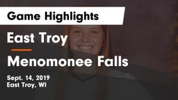 East Troy  vs Menomonee Falls  Game Highlights - Sept. 14, 2019
