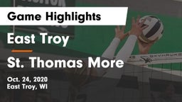East Troy  vs St. Thomas More  Game Highlights - Oct. 24, 2020
