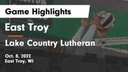 East Troy  vs Lake Country Lutheran  Game Highlights - Oct. 8, 2022