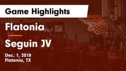 Flatonia  vs Seguin JV Game Highlights - Dec. 1, 2018