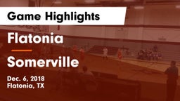 Flatonia  vs Somerville  Game Highlights - Dec. 6, 2018